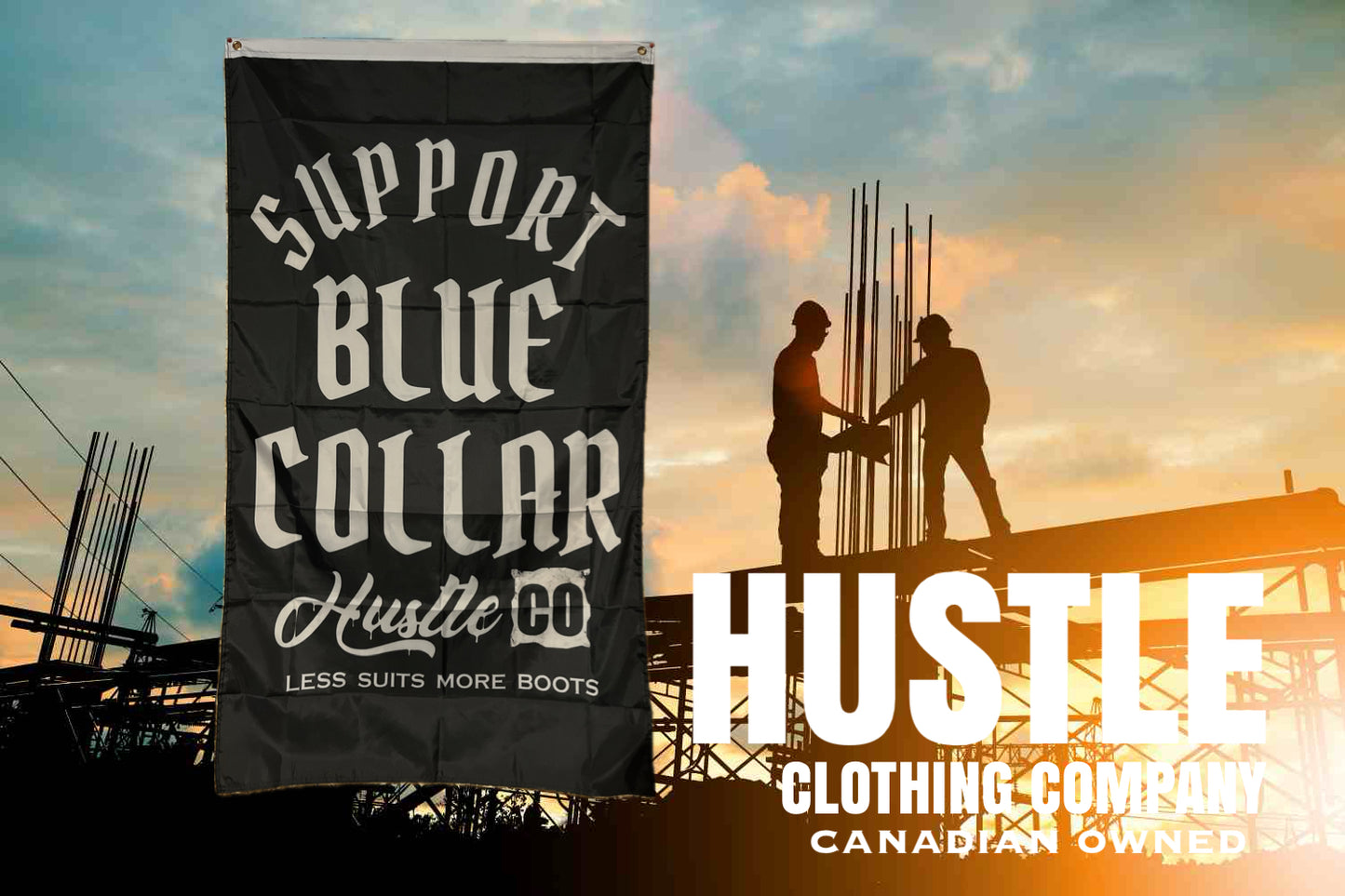Support Blue Collar Garage Flag.