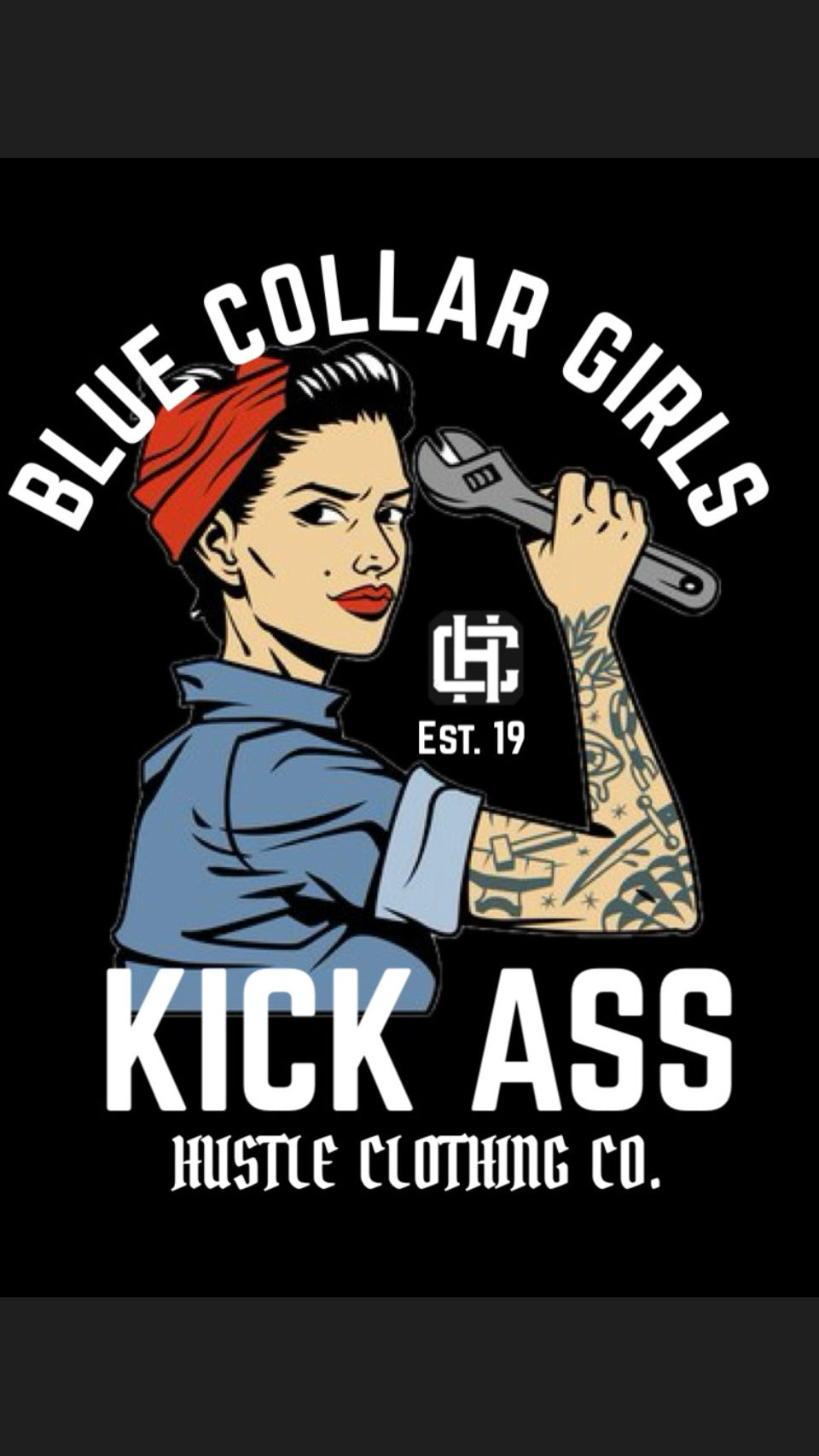 Blue Collar Rosie T shirt