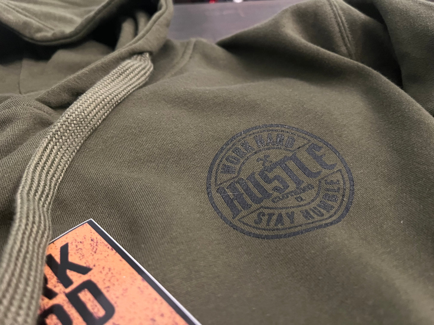 Olive Green logo hoodie