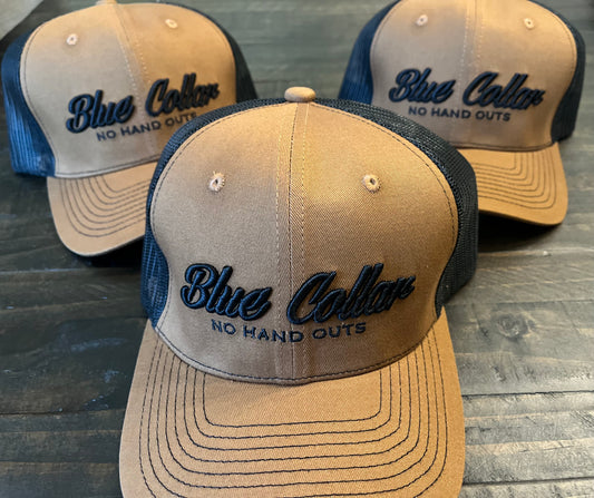 Blue Collar no hand outs snap back