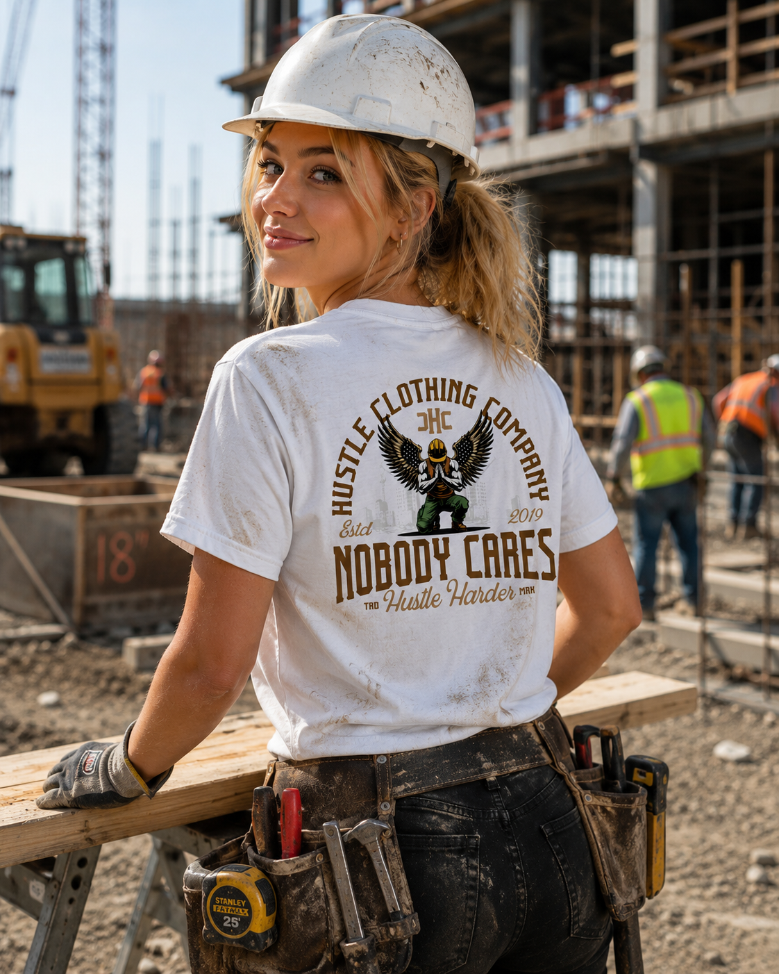 Nobody Cares Hustle Harder T shirt preorder