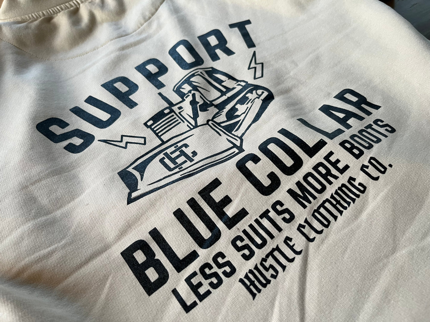 Support Blue Collar Hoodies