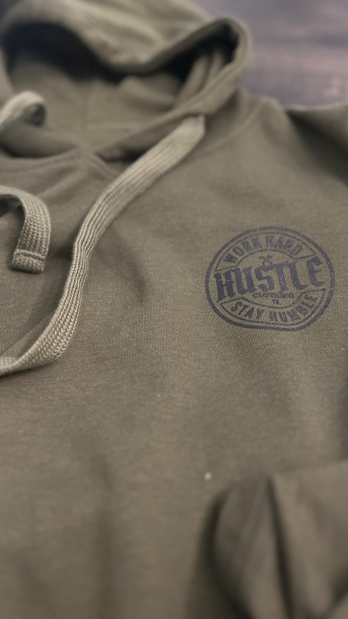 Olive Green logo hoodie