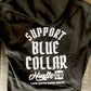 Support blue collar hoodie
