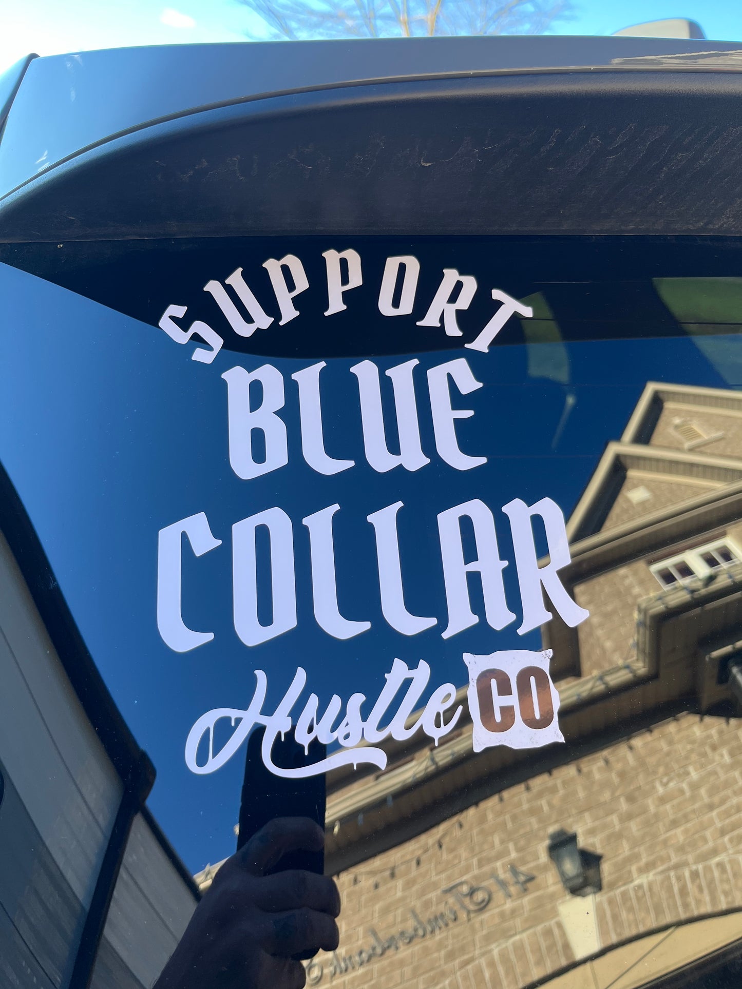 Support Blue Collar decal