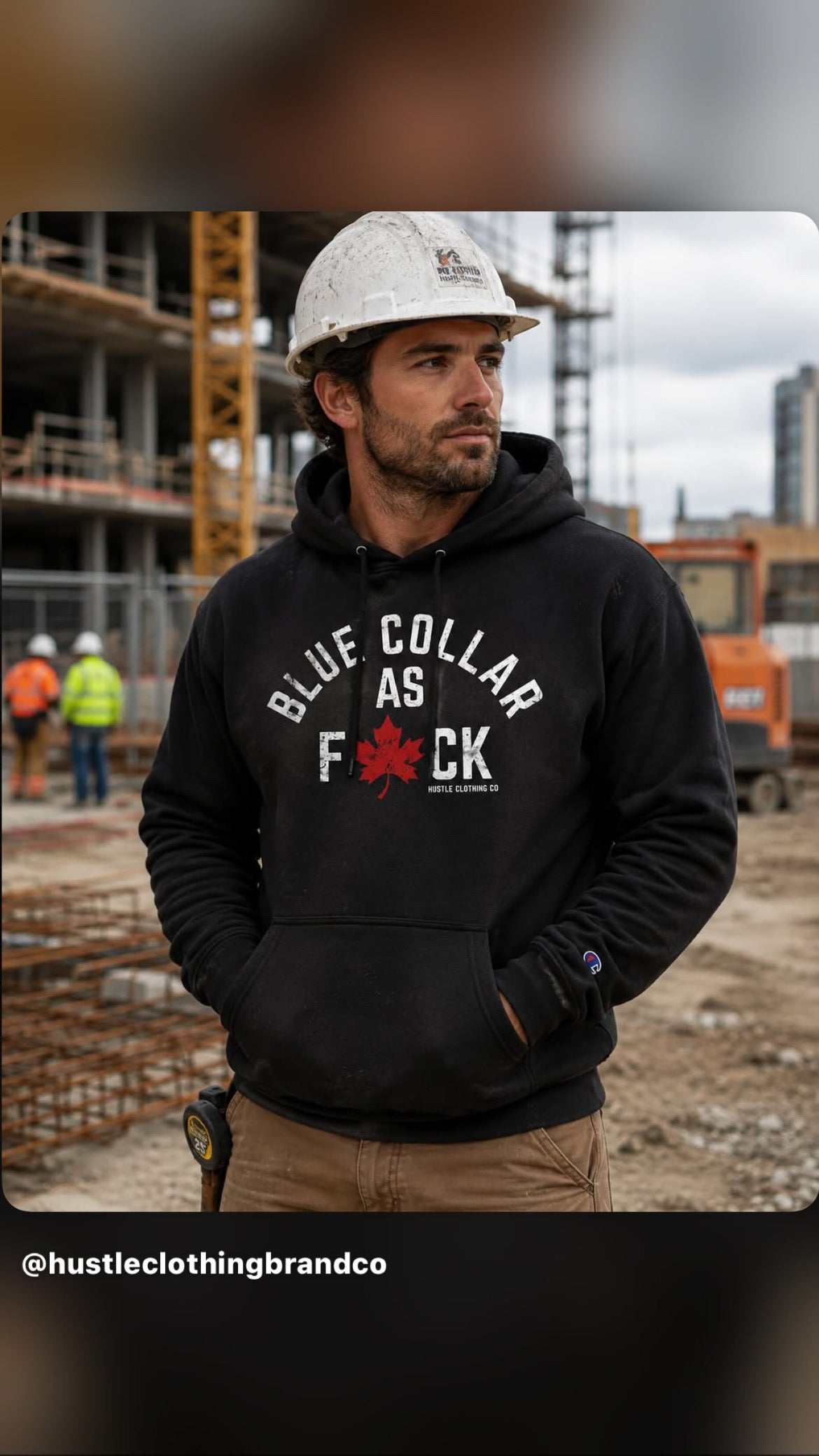 Blue Collar As F#ck Hoodie