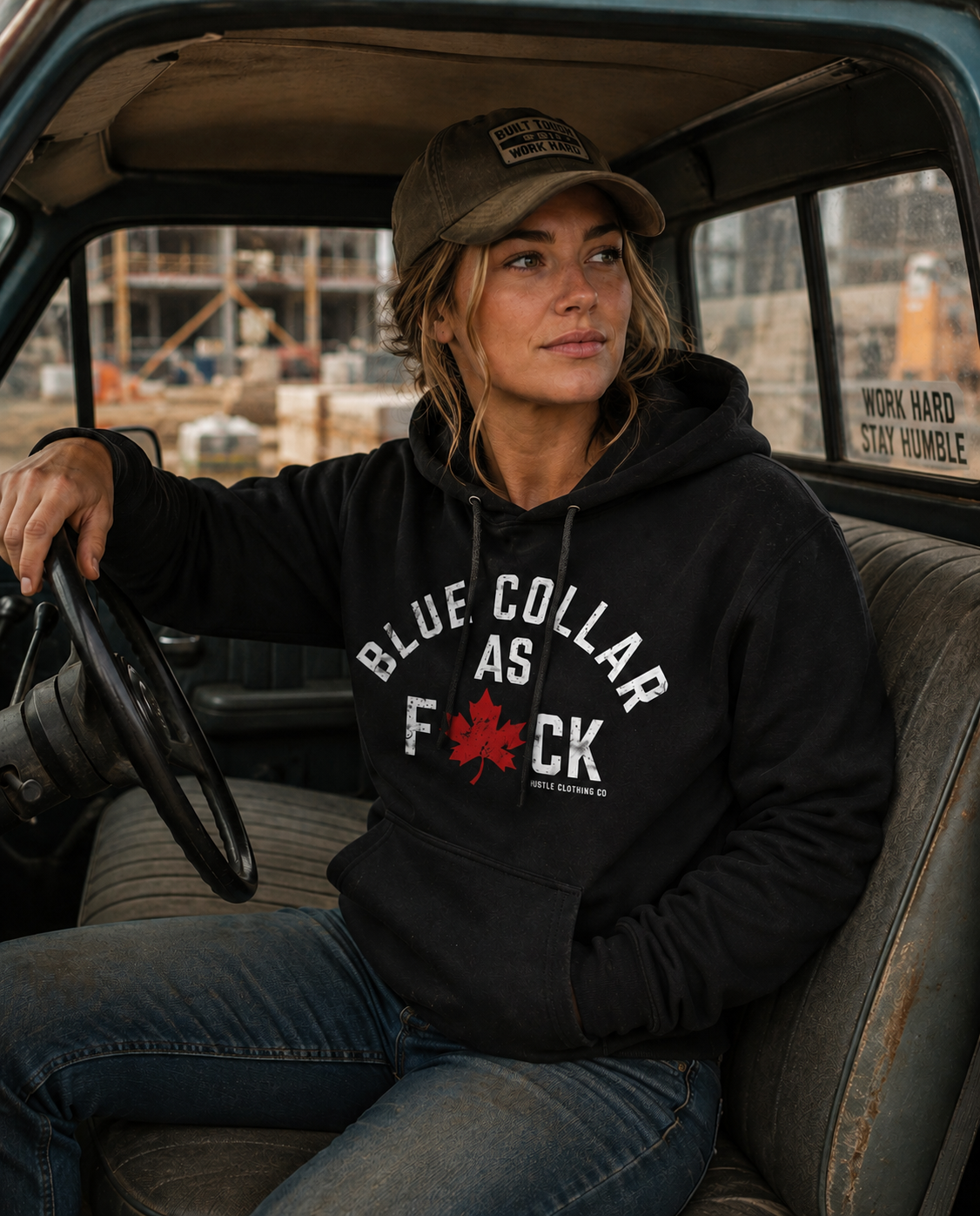 Blue Collar As F#ck Hoodie