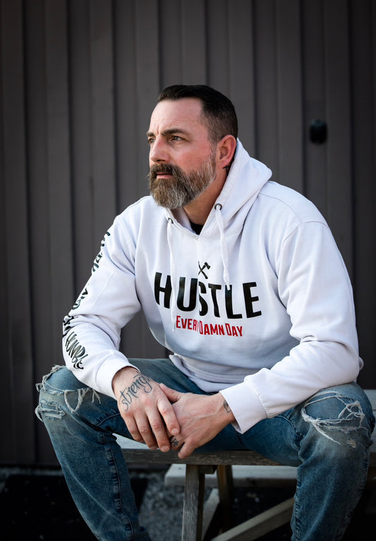 Arctic white hustle hoodie