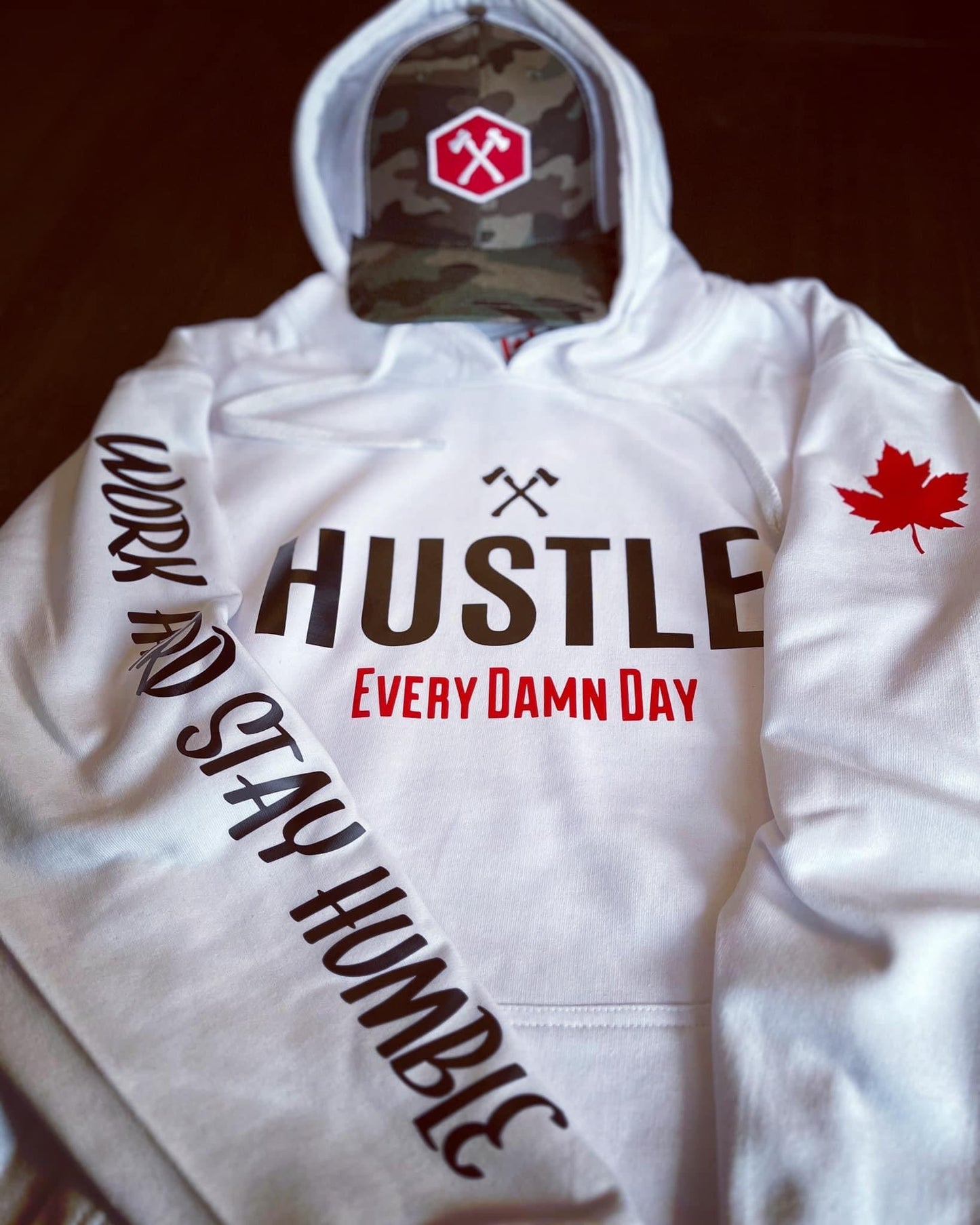 Arctic white hustle hoodie