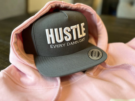 Hustle flat brim snap back